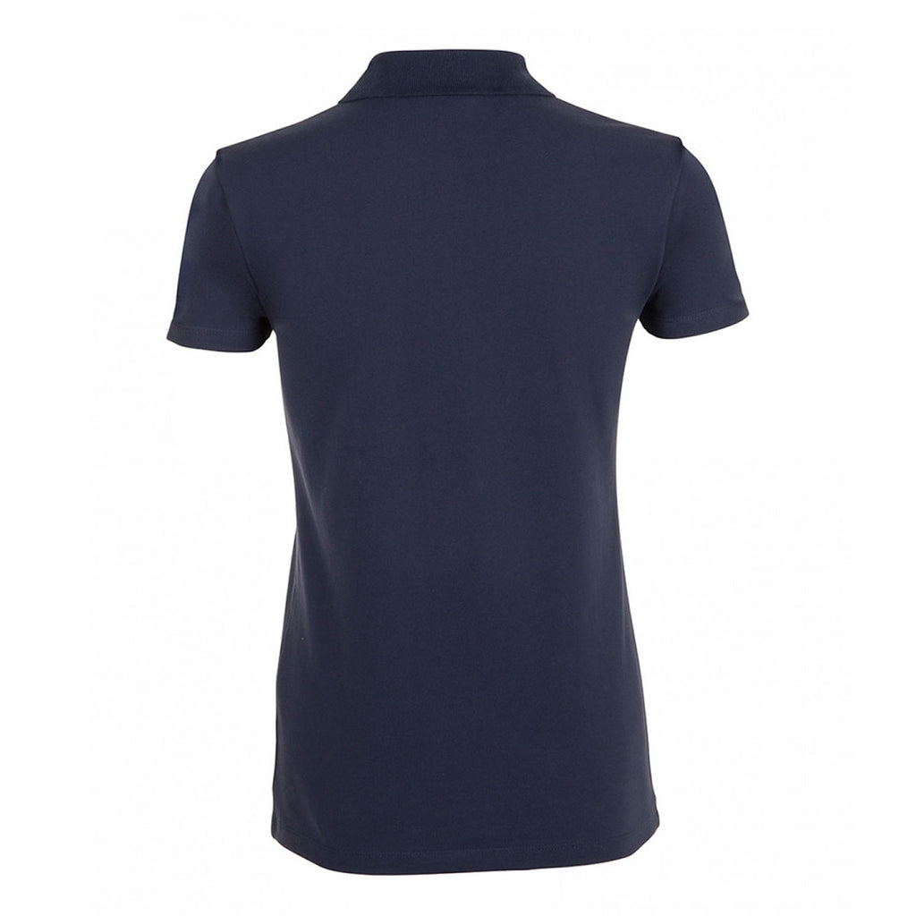 SOL'S Women's French Navy Phoenix Pique Polo Shirt