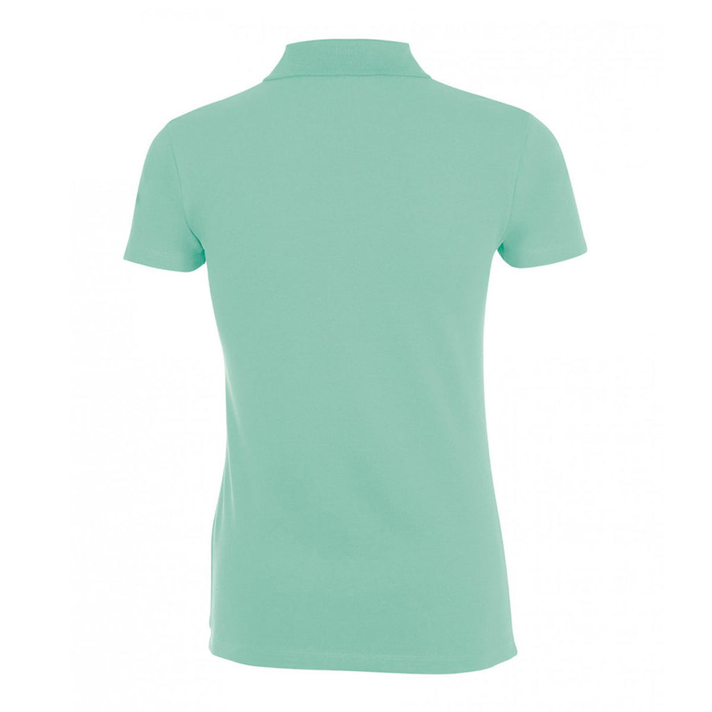 SOL'S Women's Mint Phoenix Pique Polo Shirt