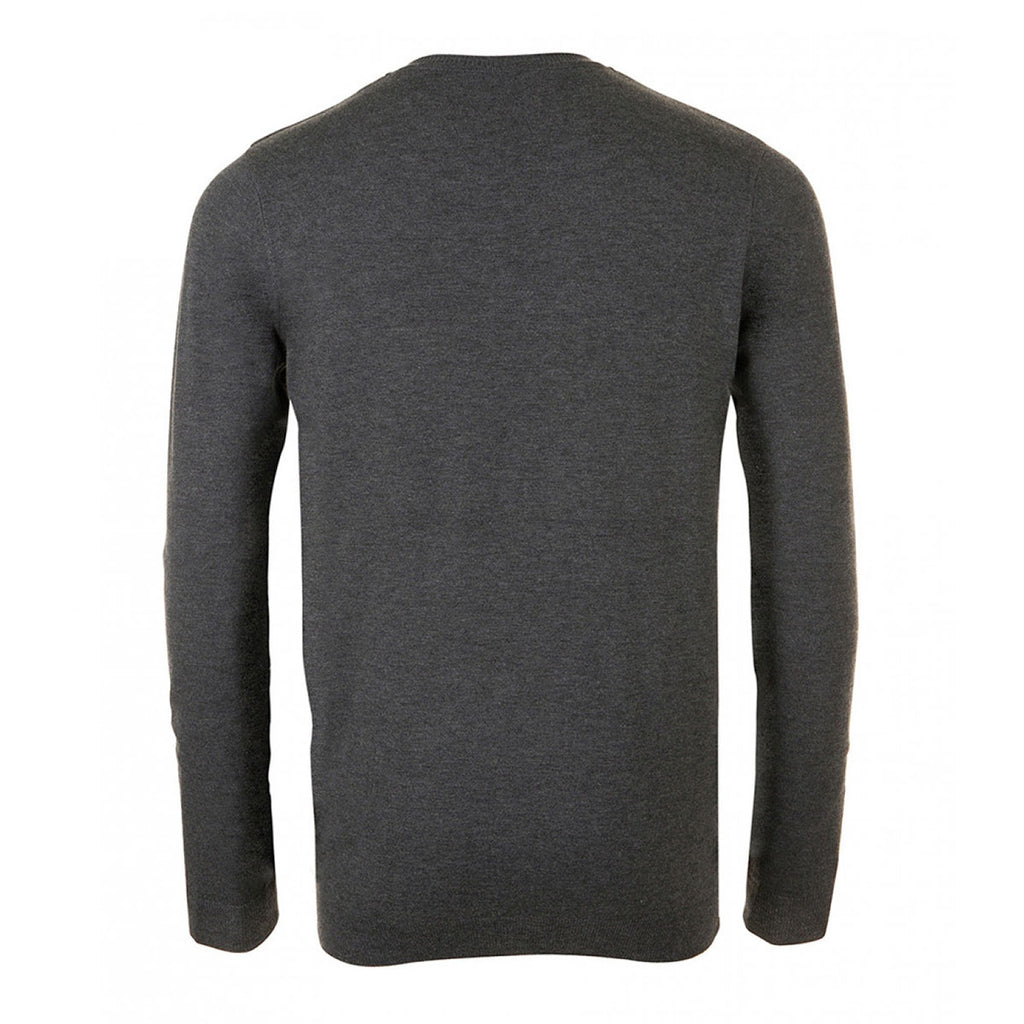 SOL'S Men's Charcoal Marl Glory V Neck Sweater