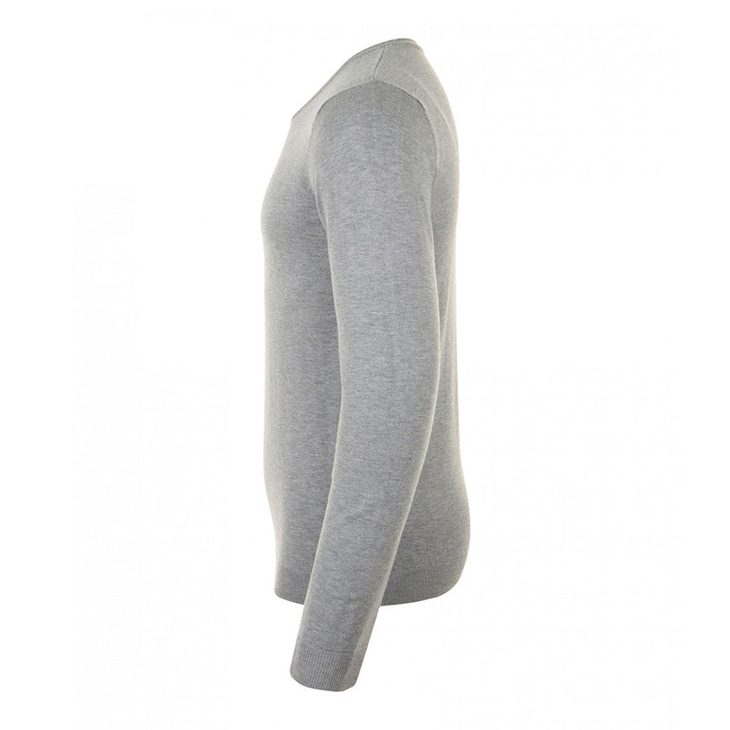 SOL'S Men's Grey Marl Glory V Neck Sweater