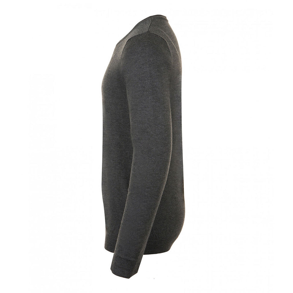 SOL'S Men's Charcoal Marl Ginger Crew Neck Sweater