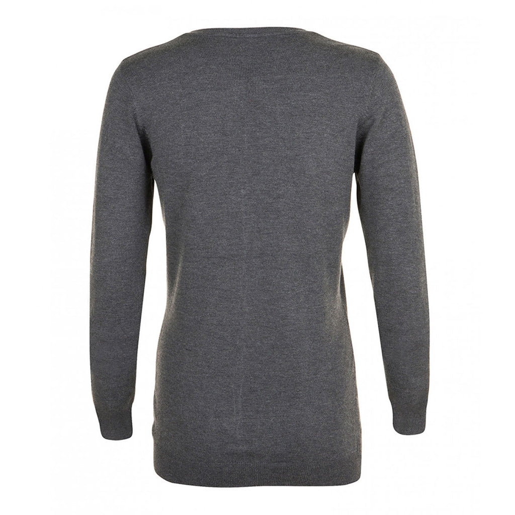 SOL'S Women's Charcoal Marl Ginger Crew Neck Sweater