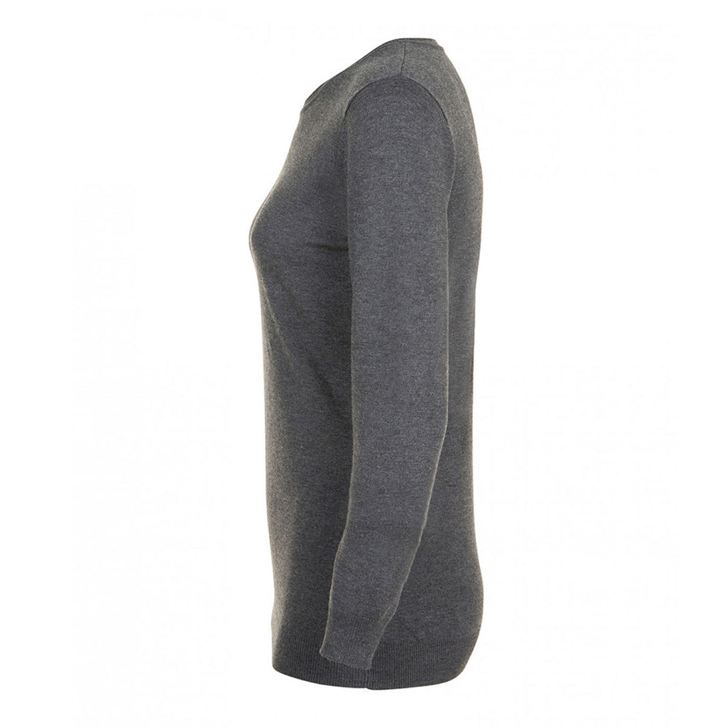 SOL'S Women's Charcoal Marl Ginger Crew Neck Sweater