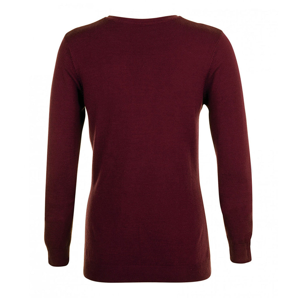 SOL'S Women's Oxblood Ginger Crew Neck Sweater