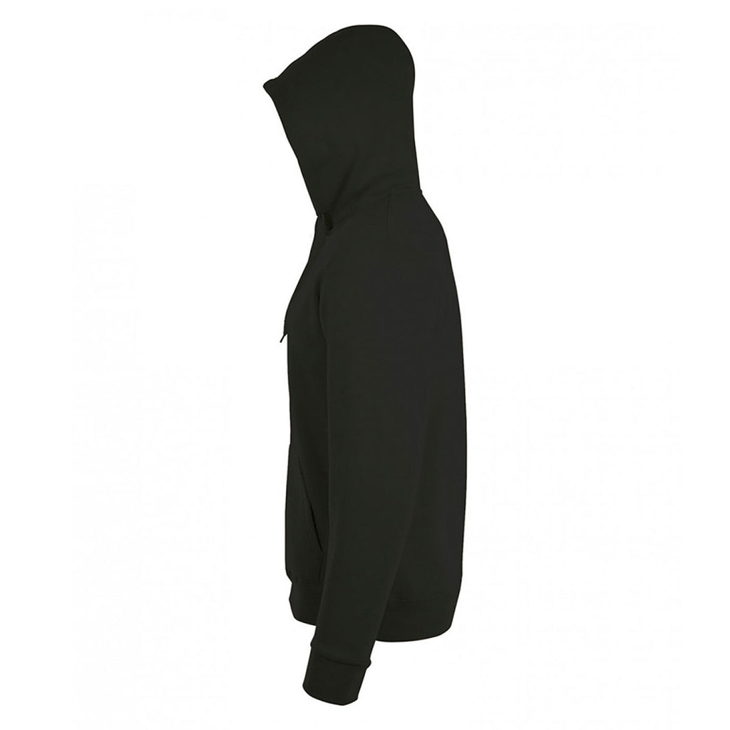 SOL'S Men's Black Stone Zip Hooded Sweatshirt