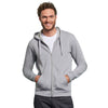SOL'S Men's Grey Marl Stone Zip Hooded Sweatshirt