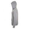 SOL'S Men's Grey Marl Stone Zip Hooded Sweatshirt