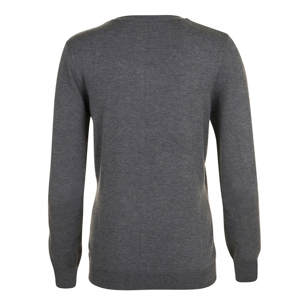 SOL'S Women's Charcoal Marl Griffin Round Neck Cardigan