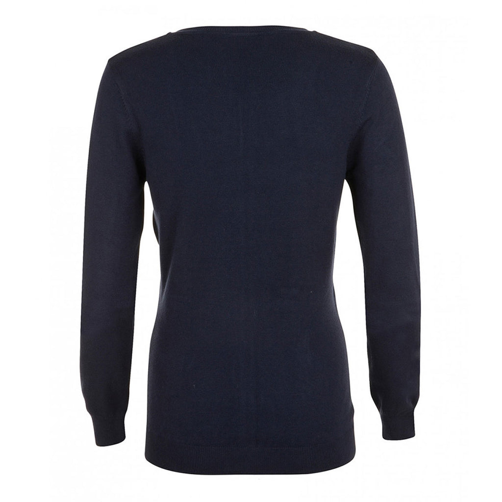 SOL'S Women's French Navy Griffin Round Neck Cardigan