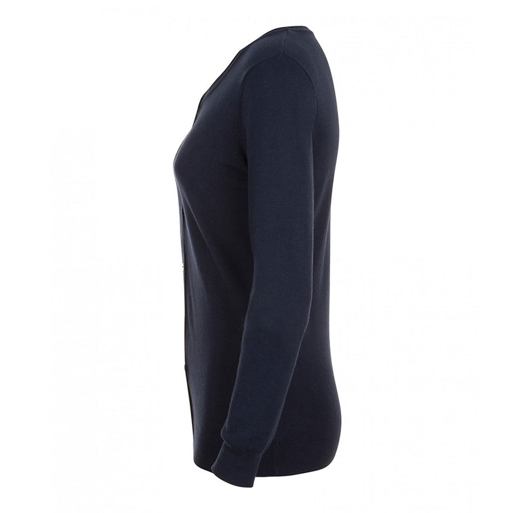 SOL'S Women's French Navy Griffin Round Neck Cardigan