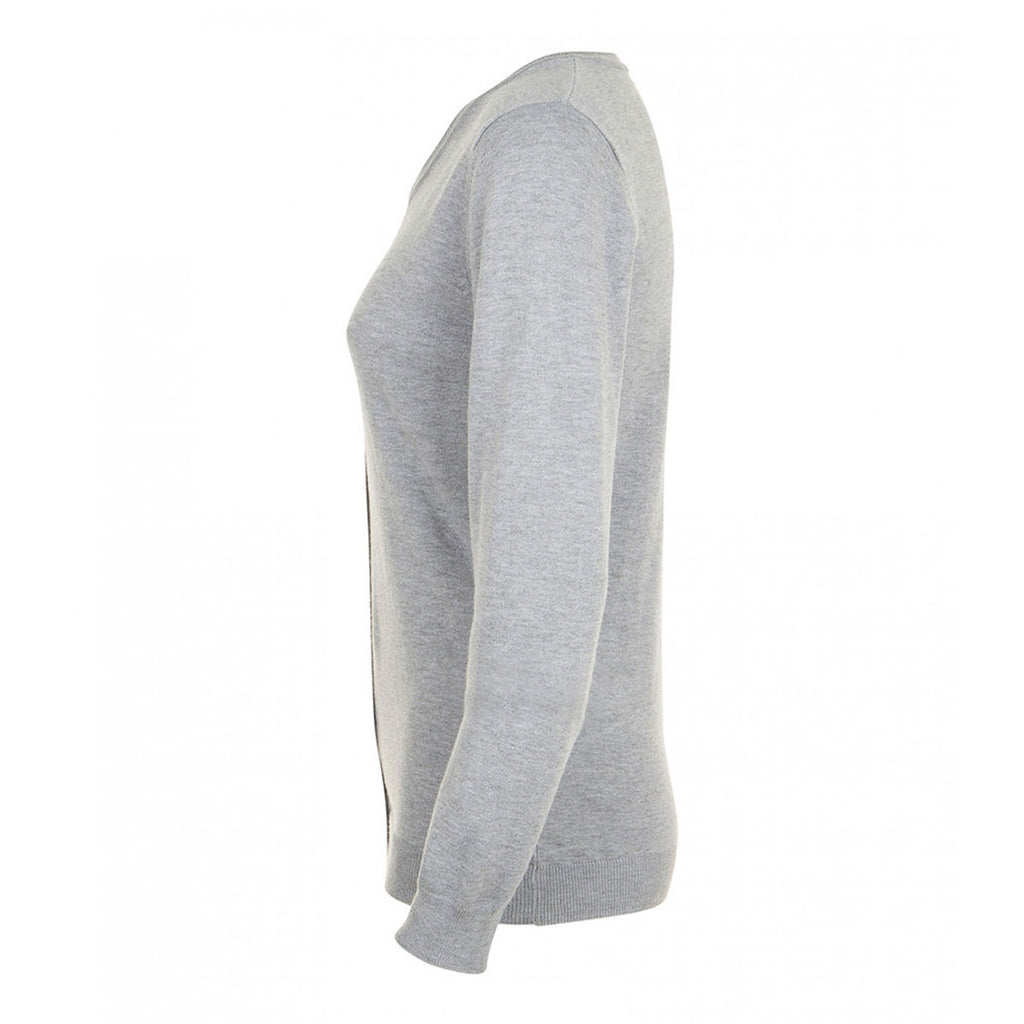 SOL'S Women's Grey Marl Griffin Round Neck Cardigan