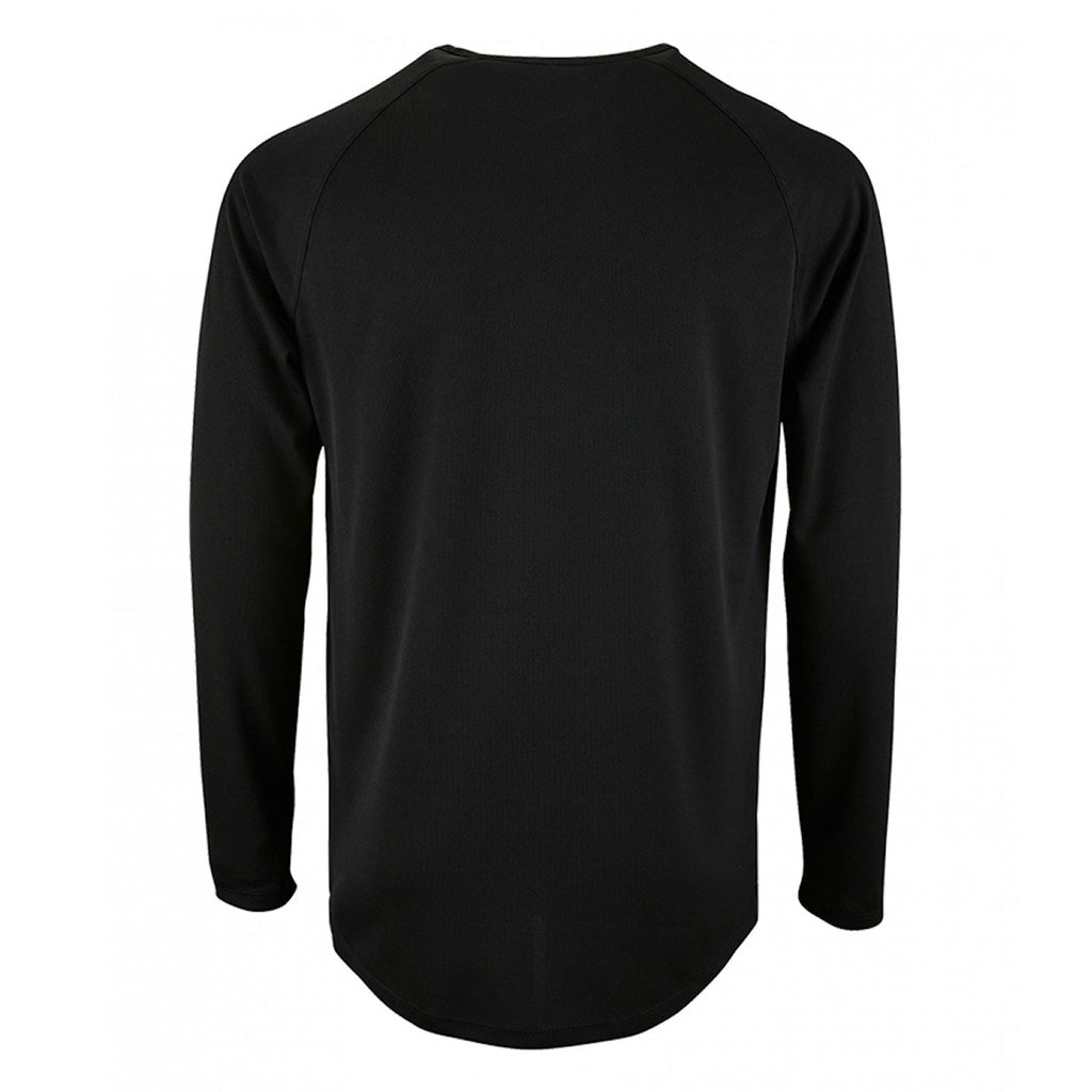 SOL'S Men's Black Sporty Long Sleeve Performance T-Shirt