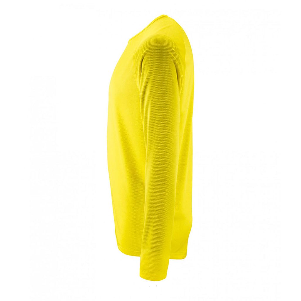 SOL'S Men's Neon Yellow Sporty Long Sleeve Performance T-Shirt