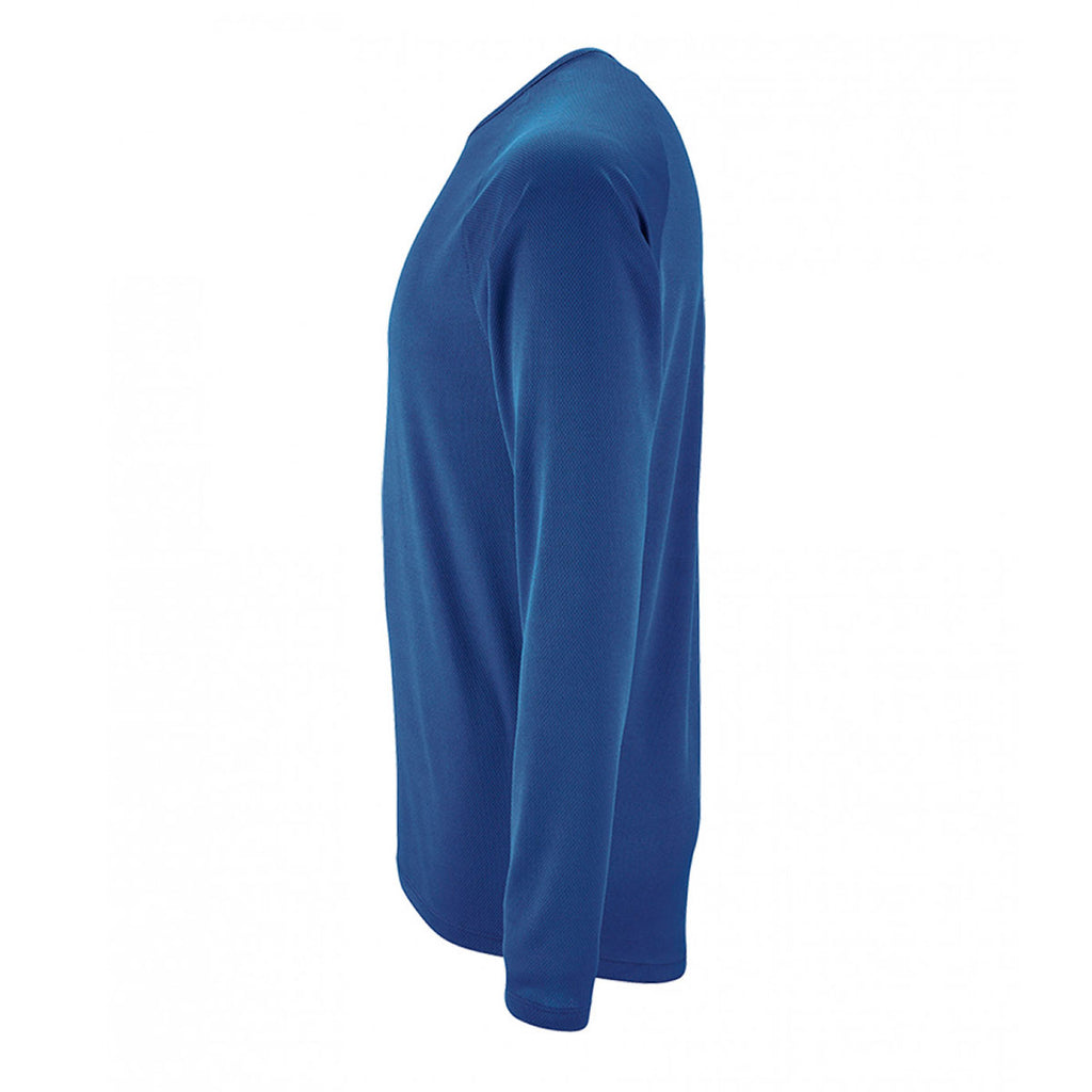 SOL'S Men's Royal Blue Sporty Long Sleeve Performance T-Shirt