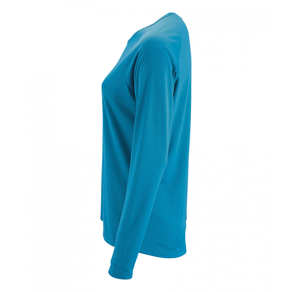 SOL'S Women's Aqua Sporty Long Sleeve Performance T-Shirt