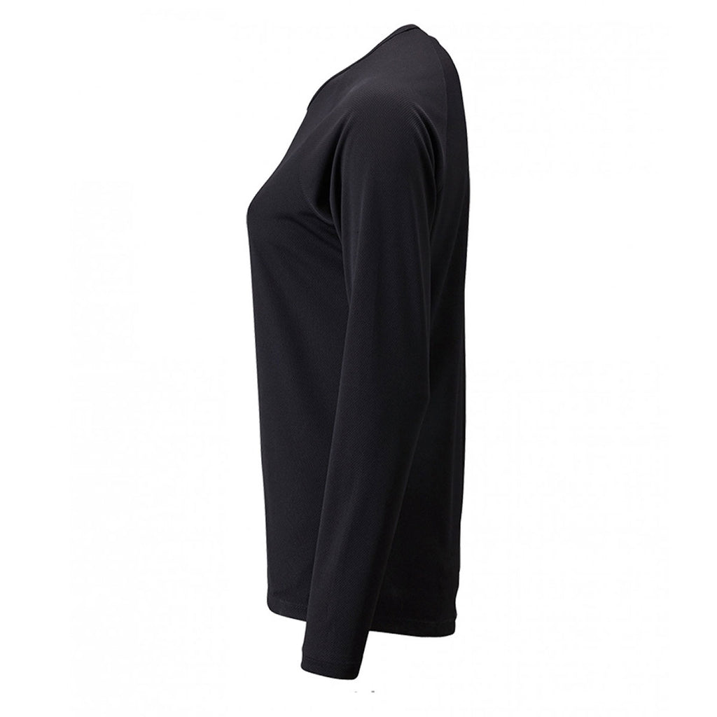 SOL'S Women's Black Sporty Long Sleeve Performance T-Shirt