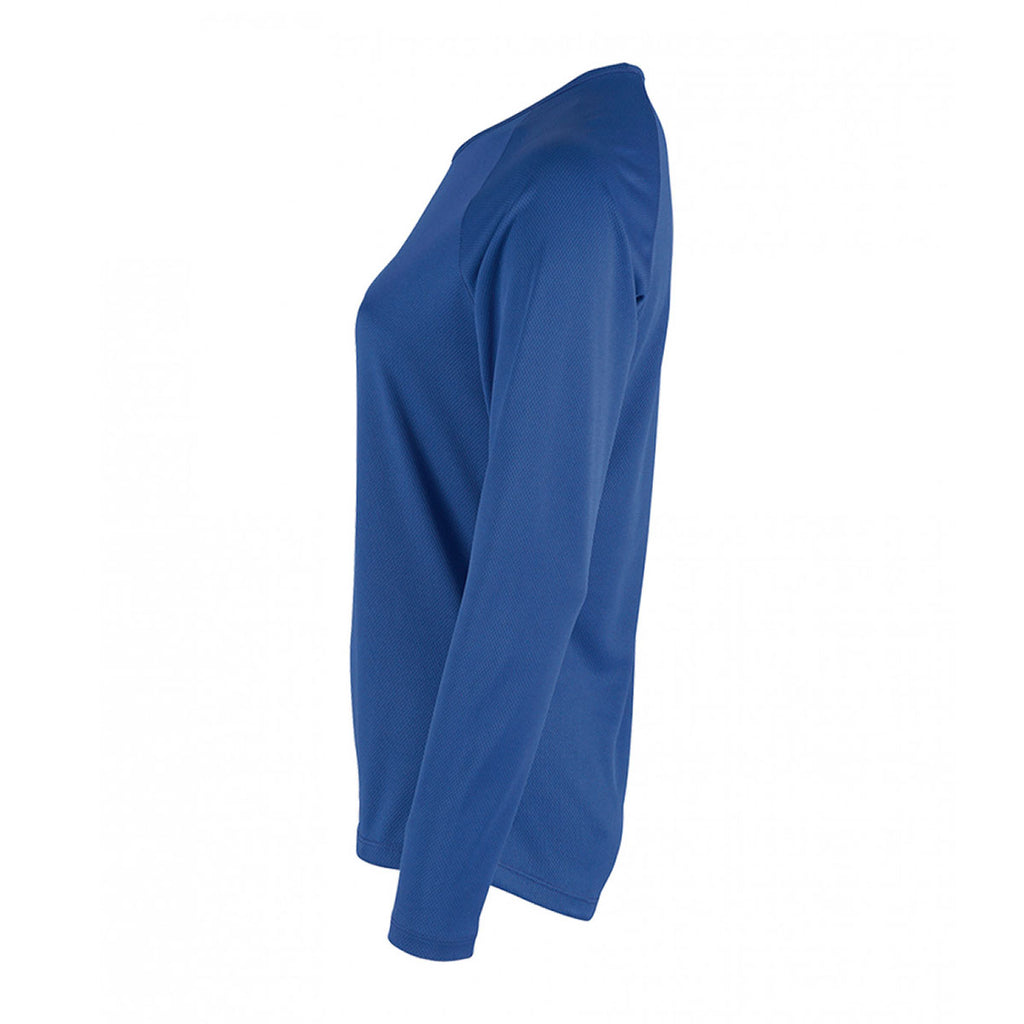 SOL'S Women's Royal Blue Sporty Long Sleeve Performance T-Shirt