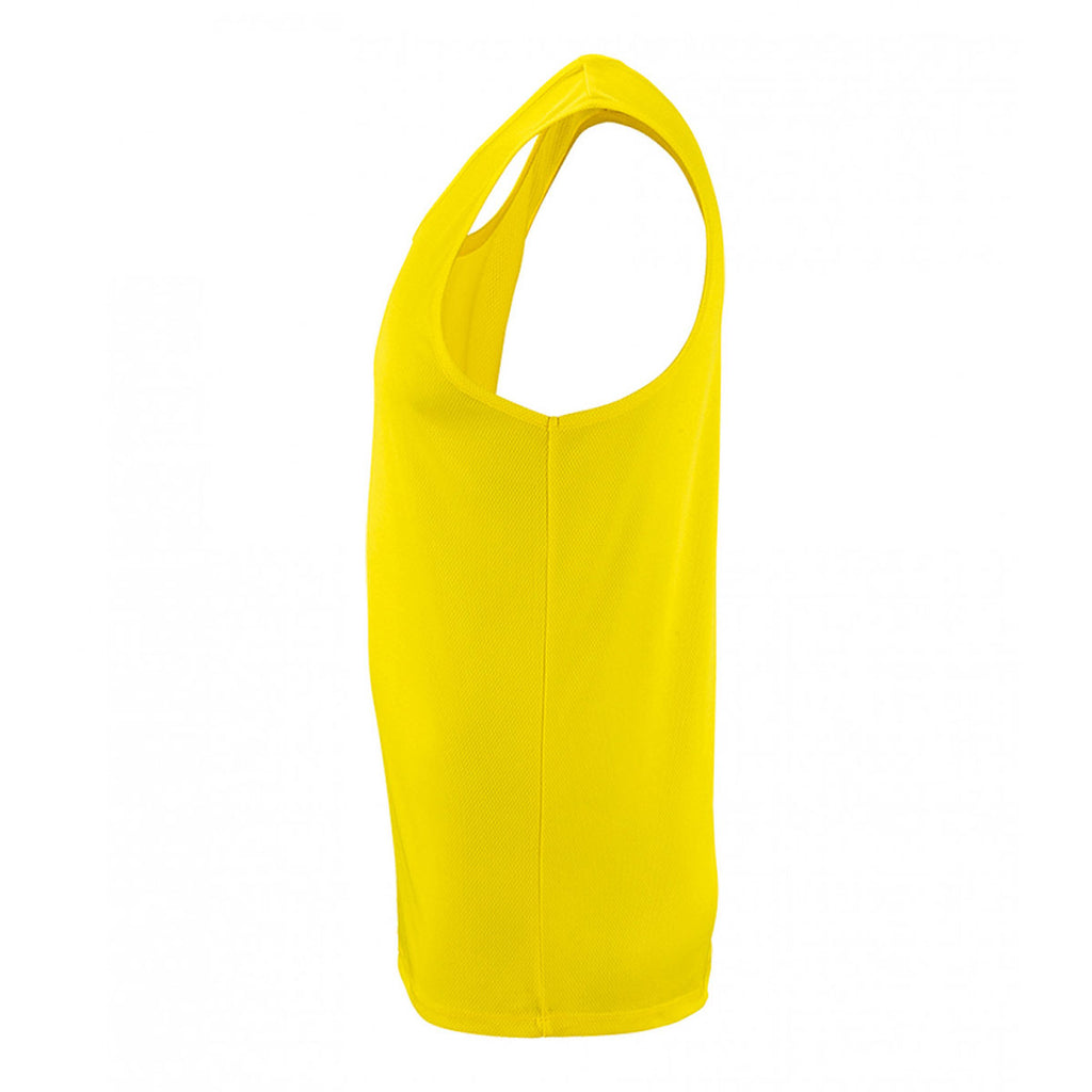 SOL'S Men's Neon Yellow Sporty Performance Tank Top