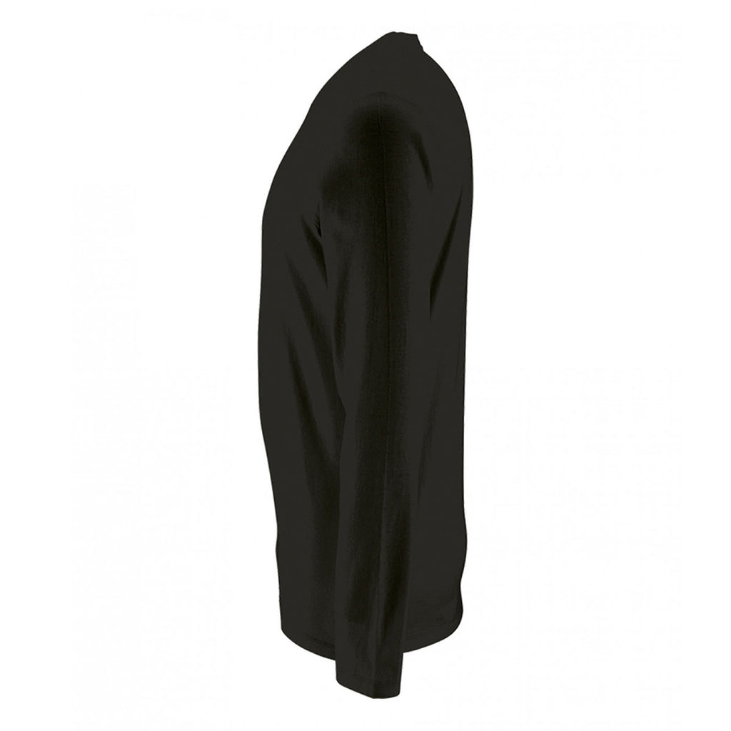 SOL'S Men's Deep Black Imperial Long Sleeve T-Shirt