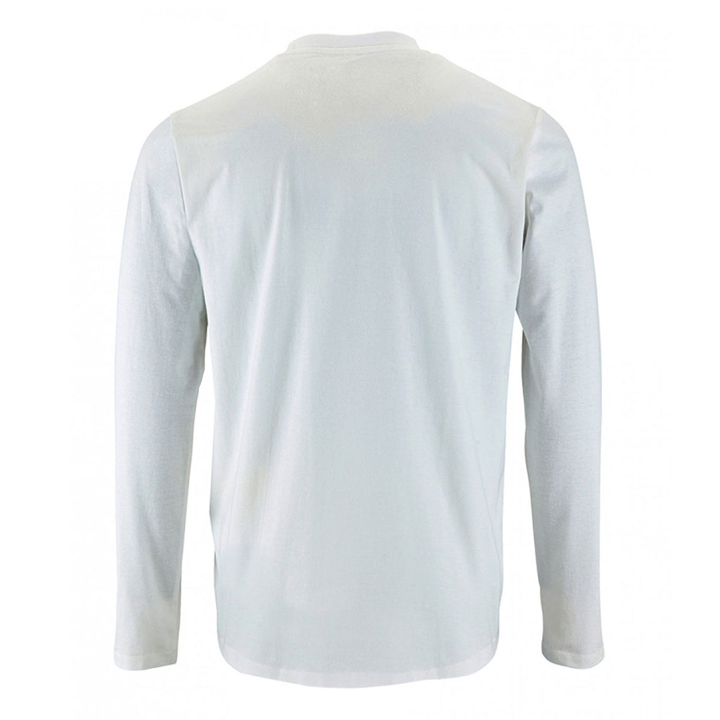 SOL'S Men's White Imperial Long Sleeve T-Shirt