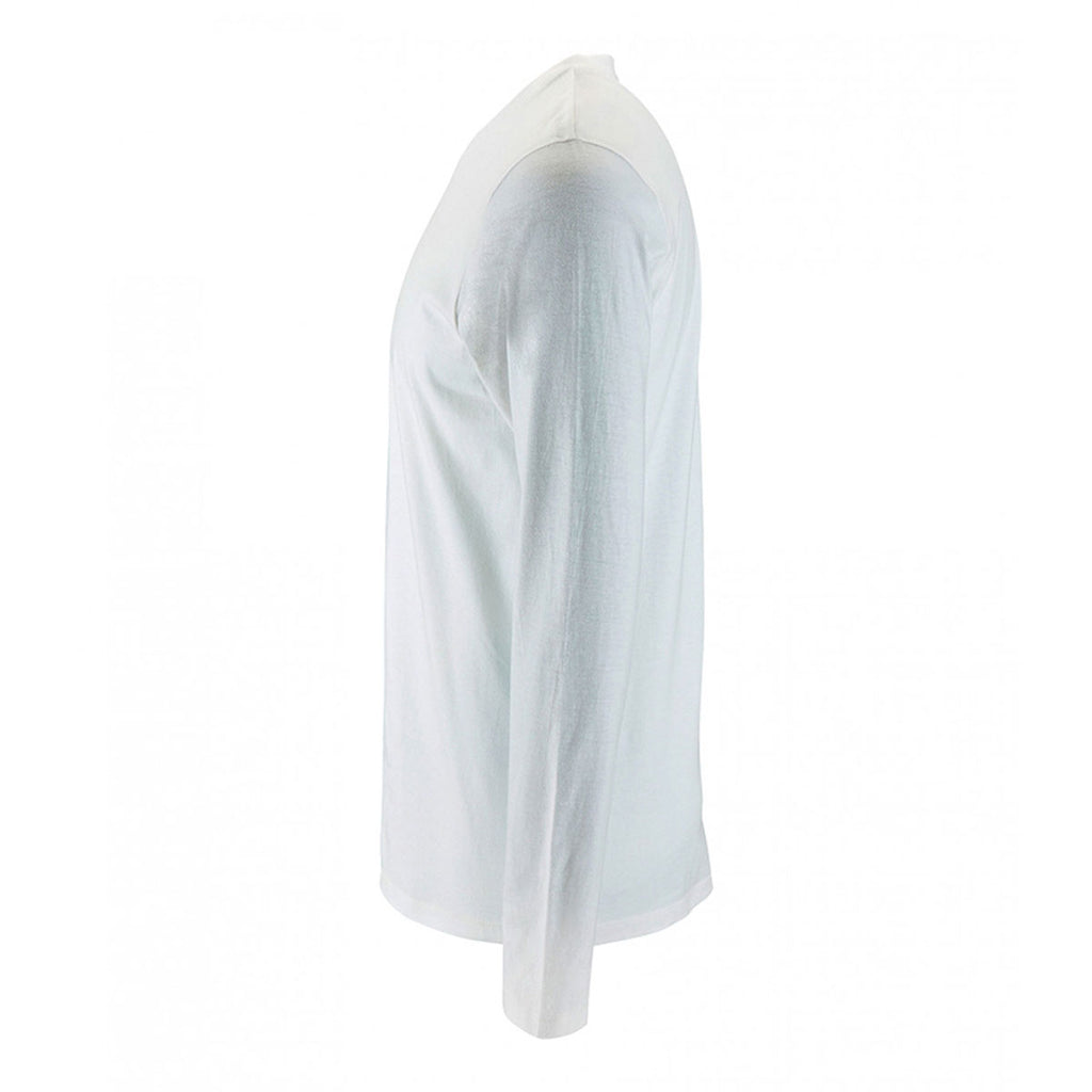 SOL'S Men's White Imperial Long Sleeve T-Shirt