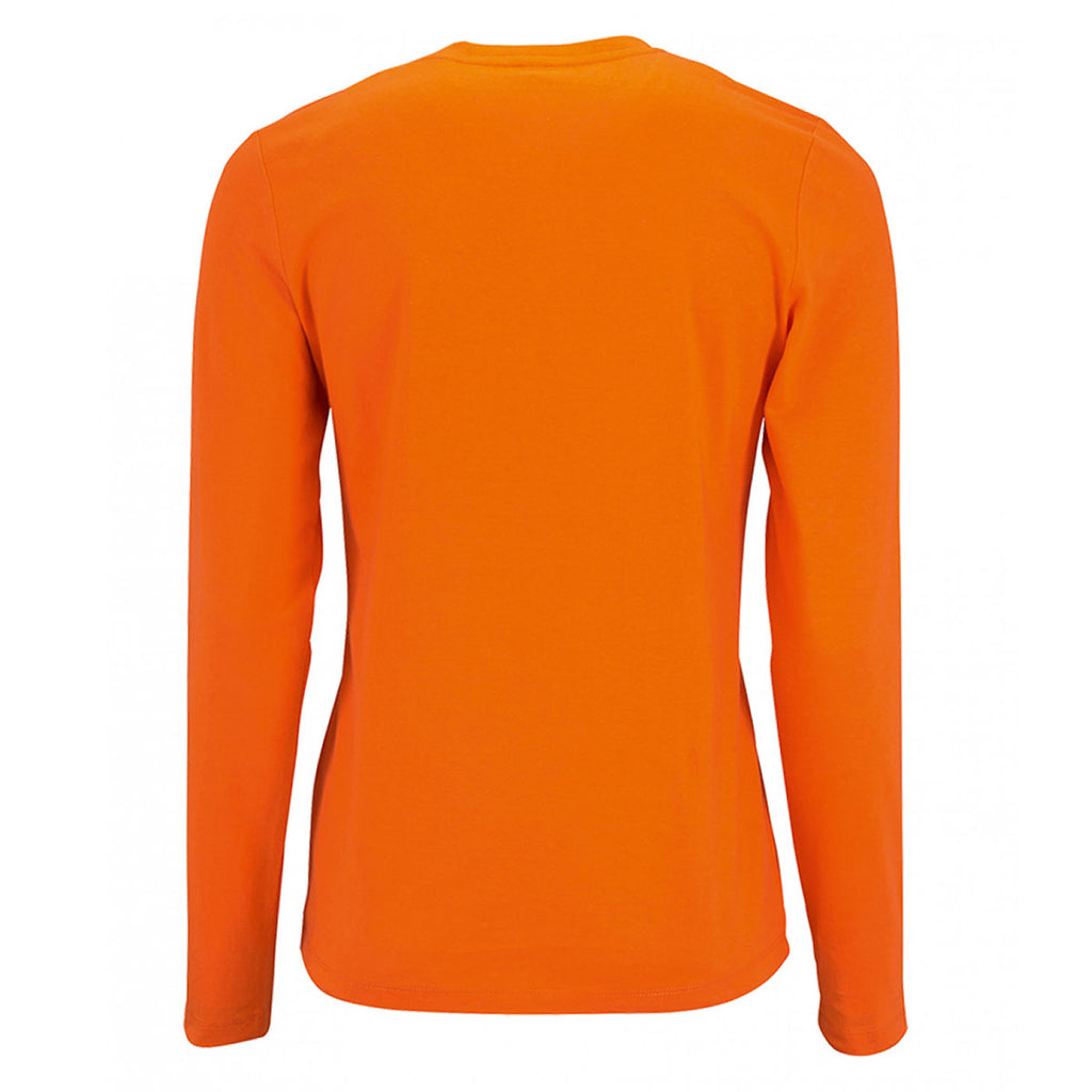 SOL'S Women's Orange Imperial Long Sleeve T-Shirt