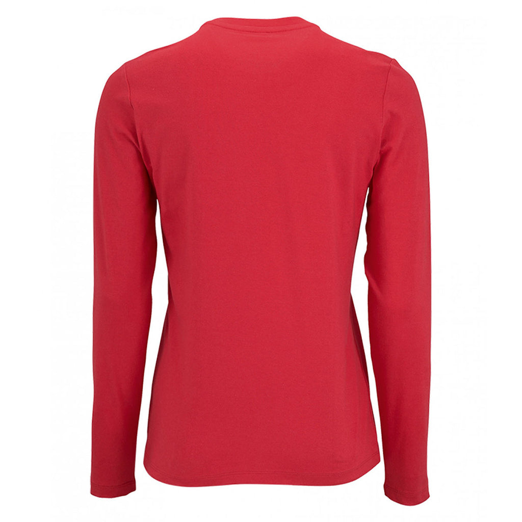 SOL'S Women's Red Imperial Long Sleeve T-Shirt