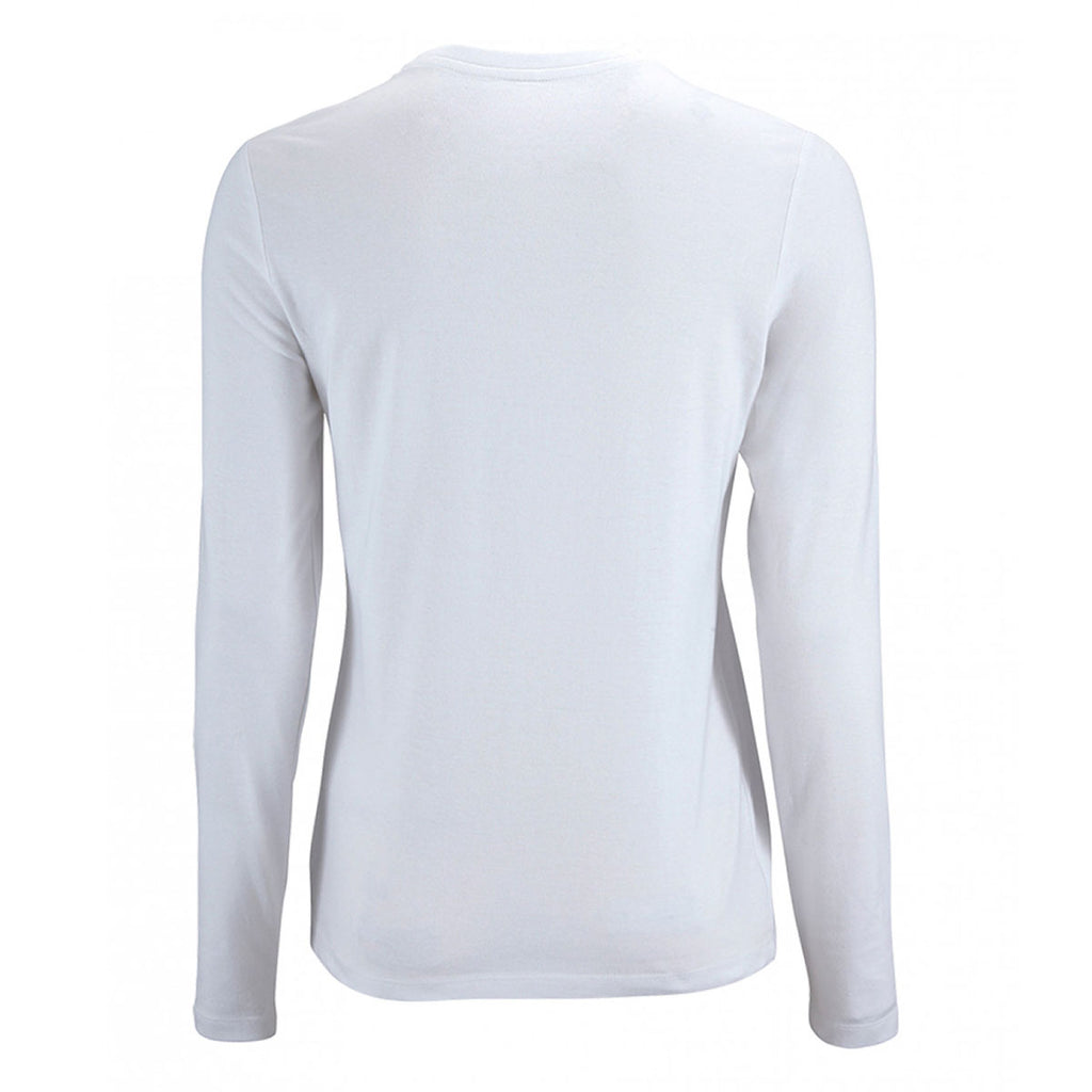SOL'S Women's White Imperial Long Sleeve T-Shirt