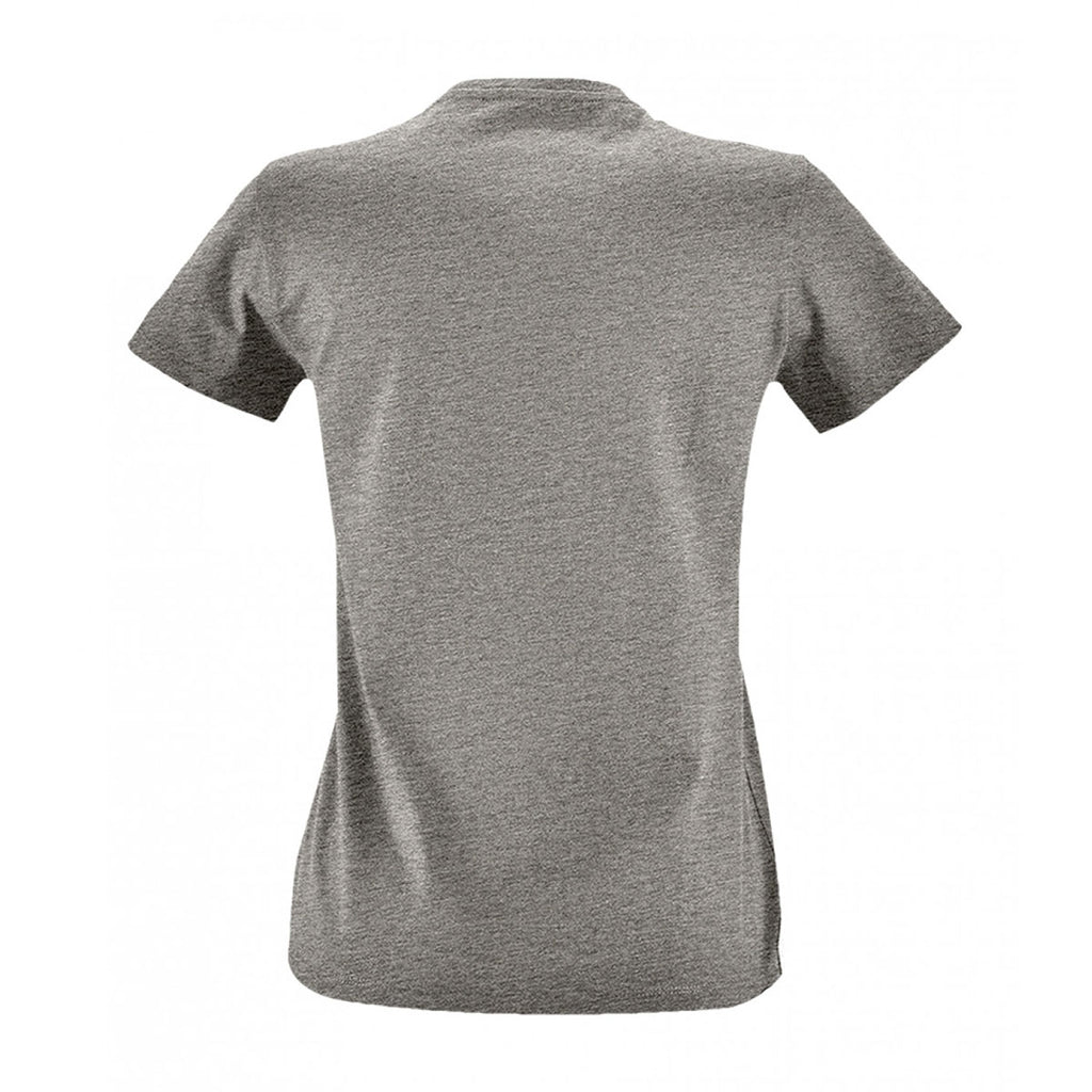 SOL'S Women's Grey Marl Imperial Fit T-Shirt