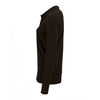 SOL'S Women's Black Perfect Long Sleeve Pique Polo Shirt