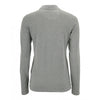 SOL'S Women's Grey Marl Perfect Long Sleeve Pique Polo Shirt