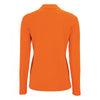 SOL'S Women's Orange Perfect Long Sleeve Pique Polo Shirt