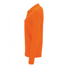 SOL'S Women's Orange Perfect Long Sleeve Pique Polo Shirt