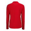 SOL'S Women's Red Perfect Long Sleeve Pique Polo Shirt
