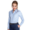 SOL'S Women's Sky Blue Brody Herringbone Long Sleeve Shirt