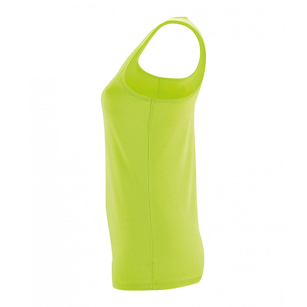 SOL'S Women's Apple Green Sporty Performance Tank Top