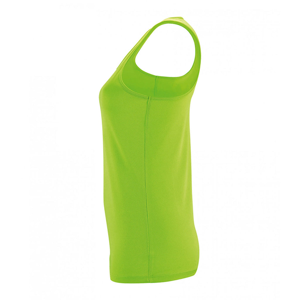 SOL'S Women's Neon Green Sporty Performance Tank Top