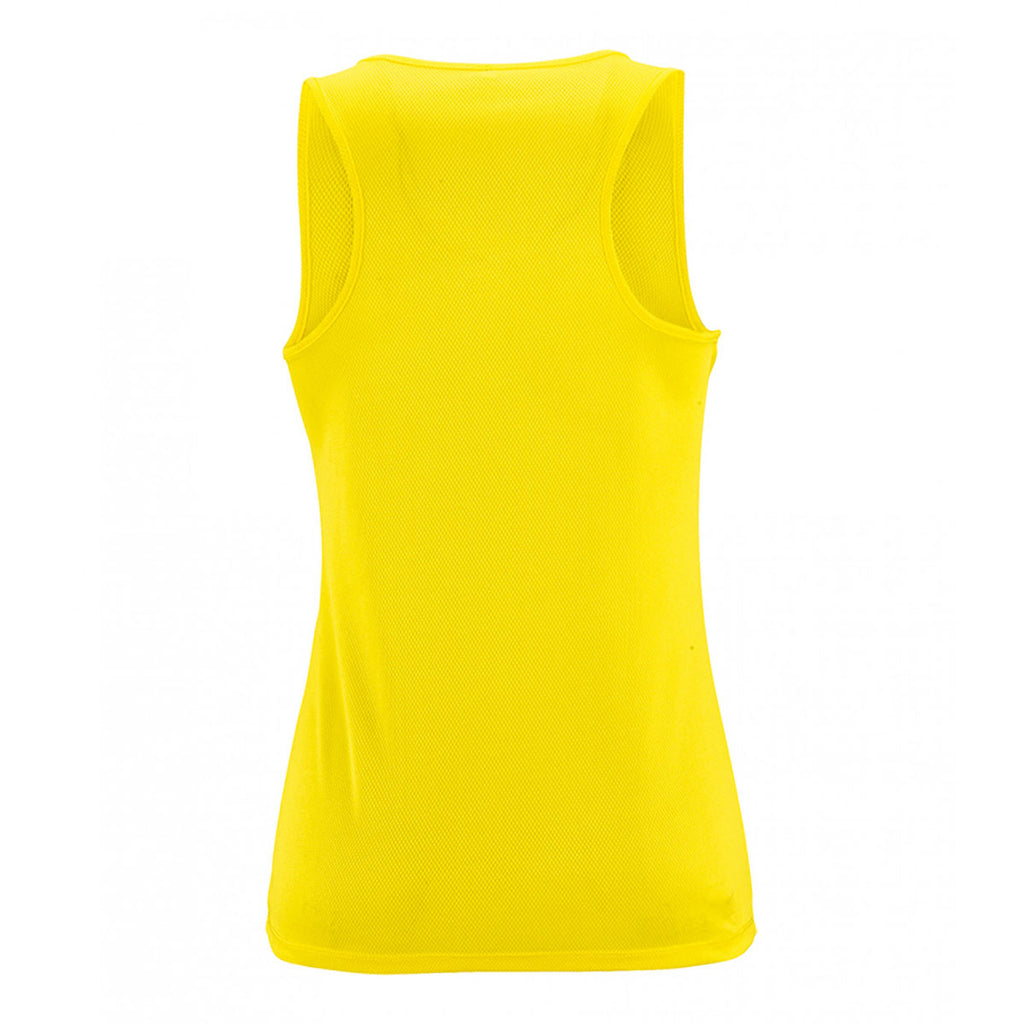 SOL'S Women's Neon Yellow Sporty Performance Tank Top