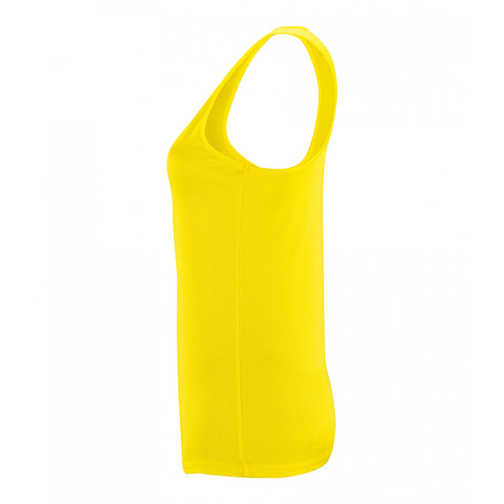 SOL'S Women's Neon Yellow Sporty Performance Tank Top