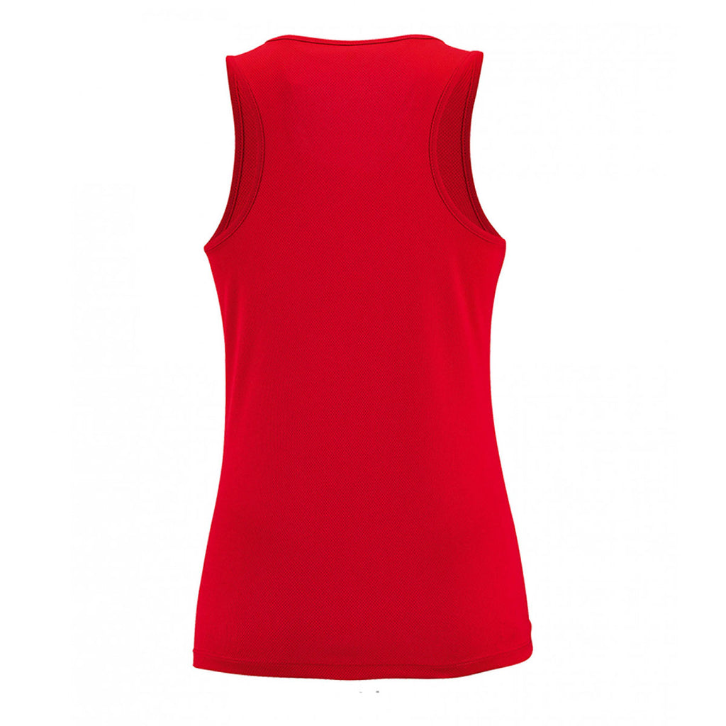 SOL'S Women's Red Sporty Performance Tank Top