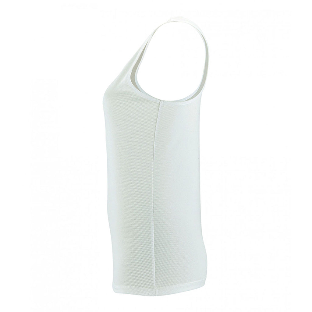 SOL'S Women's White Sporty Performance Tank Top