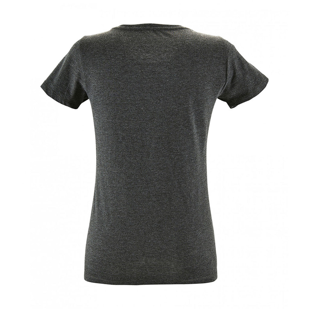 SOL'S Women's Charcoal Marl Regent Fit T-Shirt