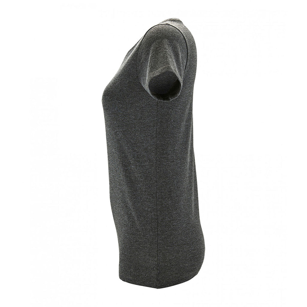 SOL'S Women's Charcoal Marl Regent Fit T-Shirt