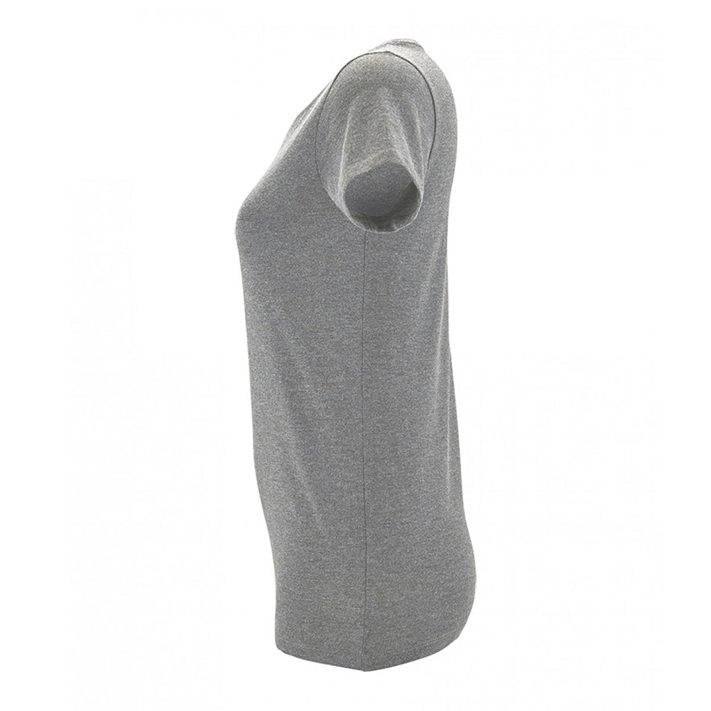 SOL'S Women's Grey Marl Regent Fit T-Shirt