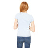 Bella + Canvas Women's Baby Blue Stretch Rib Short-Sleeve T-Shirt