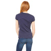 Bella + Canvas Women's Navy Stretch Rib Short-Sleeve T-Shirt