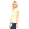 Bella + Canvas Women's Yellow Stretch Rib Short-Sleeve T-Shirt