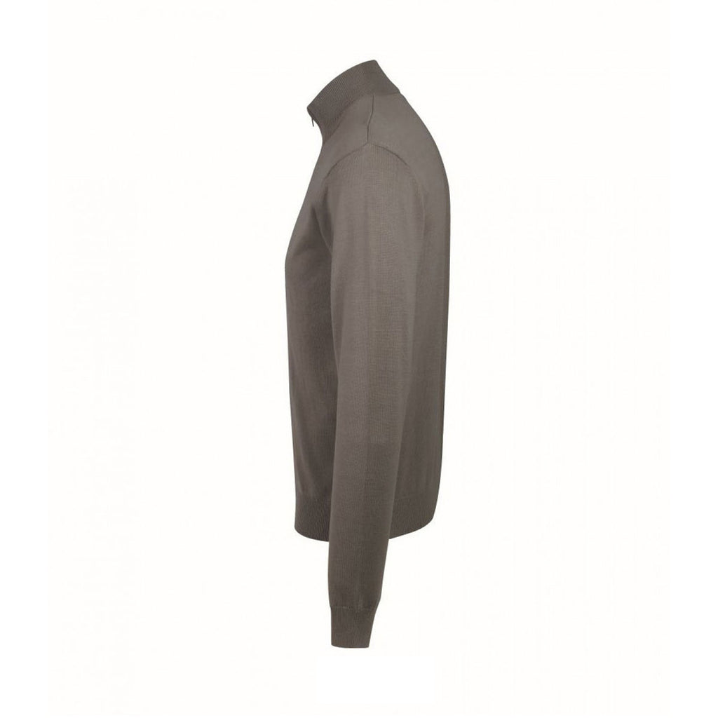 SOL'S Men's Medium Grey Gordon Full Zip Cotton Acrylic Cardigan
