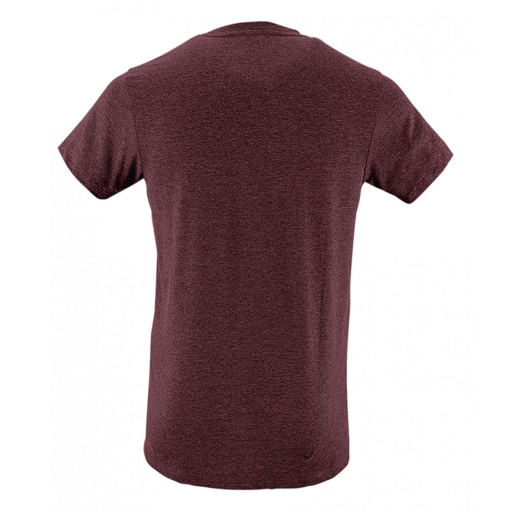 SOL'S Men's Heather Oxblood Regent Fit T-Shirt