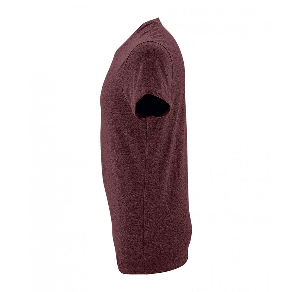 SOL'S Men's Heather Oxblood Regent Fit T-Shirt